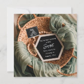 eine schöne elegante Schwangerschaftsankündigung Einladung (Vorderseite)