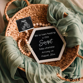 eine schöne elegante Schwangerschaftsankündigung Einladung