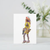 Eine schöne farbenfrohe Drag Queen Postkarte (Stehend Vorderseite)
