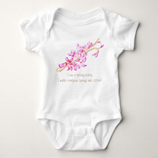 Eine schöne Feder auf einem Baby Bodysuit (R) Baby Strampler (Vorderseite)