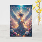 Eine schöne Fee Karte (Gelbe Blume)