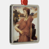 Eine schöne Frau am Springbrunnen Ornament Aus Metall (Rechts)