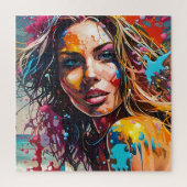 Eine schöne Frau am Strand Puzzle (Vertikal)