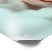 Eine schöne Frau, die in den Wolken meditiert Fotodruck (Ecke)