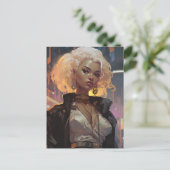 Eine schöne Frau Postkarte (Stehend Vorderseite)