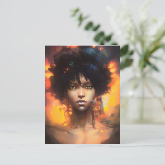 Eine schöne Frau Postkarte (Stehend Vorderseite)