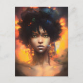 Eine schöne Frau Postkarte (Vorderseite)