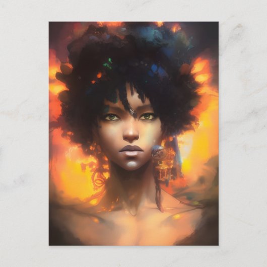 Eine schöne Frau Postkarte (Vorderseite)