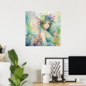 Eine schöne Frühlingsfee Poster (Heimbüro)