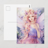 Eine schöne Frühlingsfee Postkarte (Vorne/Hinten)