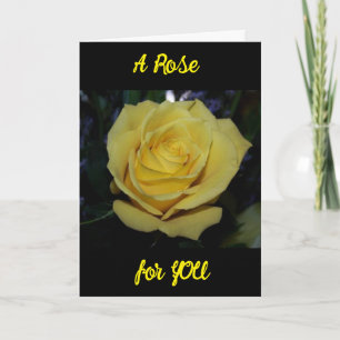 EINE "SCHÖNE GELBE ROSE" ZUM "JUBILÄUM" KARTE