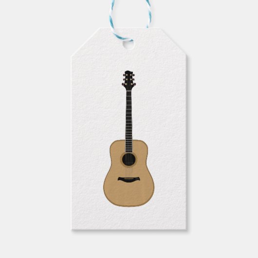 Eine schöne Gitarre Geschenkanhänger (Vorderseite)