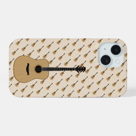Eine schöne Gitarre iPhone 15 Hülle (Rückseite (Horizontal))