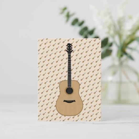 Eine schöne Gitarre Postkarte (Stehend Vorderseite)