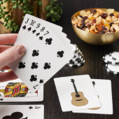 Eine schöne Gitarre Spielkarten (In Situ)