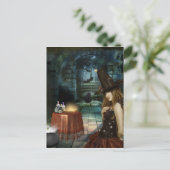 Eine schöne Halloween-Hexe Postkarte (Stehend Vorderseite)