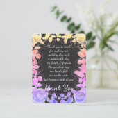 Eine schöne Hochzeit danke Ihnen in den Sommerfarb RSVP Karte (Stehend Vorderseite)