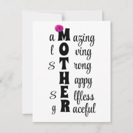 Eine schöne Hommage an die Liebe und Kraft der Mam Mitteilungskarte