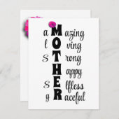 Eine schöne Hommage an die Liebe und Kraft der Mam Mitteilungskarte (Vorne/Hinten)