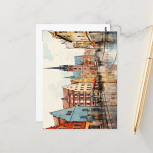 Eine schöne künstlerische Sicht auf Deutschlands i Postkarte