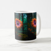 Eine schöne lila Blume in einem dunklen Wald in de Kaffeetasse (VorderseiteRechts)