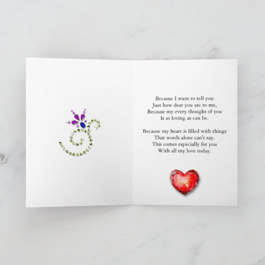 Eine schöne Lilienkarte für eine Ehefrau Karte (Innenseite)