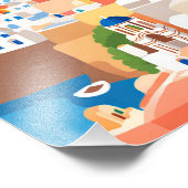 Eine schöne Malerei auf Santorin Island Fotodruck (Ecke)