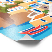 Eine schöne Malerei auf Santorin Island Fotodruck (Ecke)