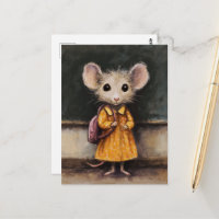 Eine schöne Maus am ersten Schultag