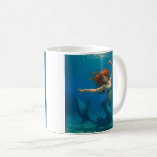 Eine schöne Meerjungfrau, die tanzt Kaffeetasse (VorderseiteRechts)