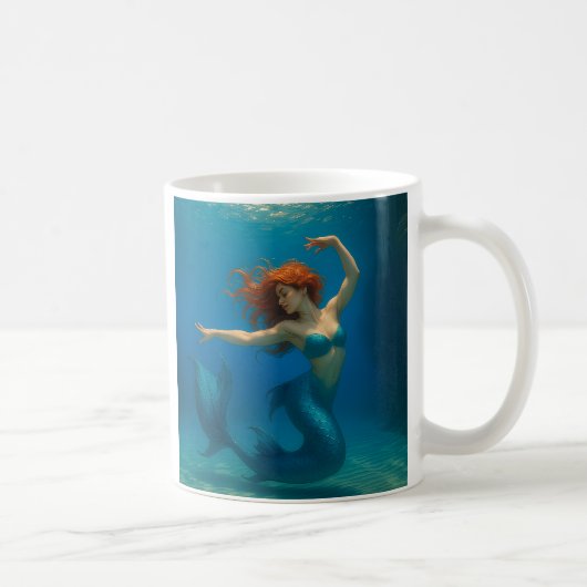 Eine schöne Meerjungfrau, die tanzt Kaffeetasse (Rechts)