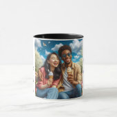 eine schöne Mischung aus zwei Herzen Tasse (Zentrum)