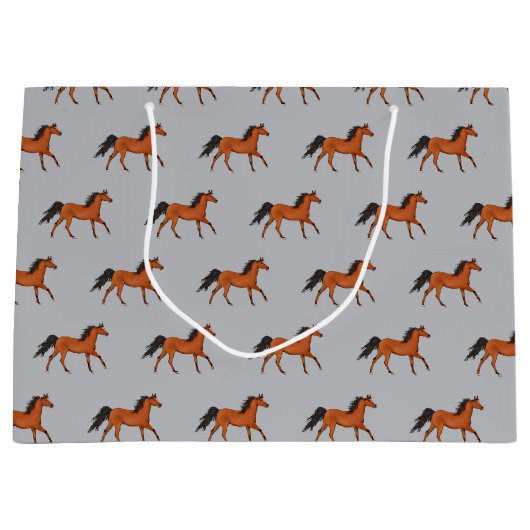 Eine schöne Pferdebeutel Große Geschenktüte (Vorderseite)