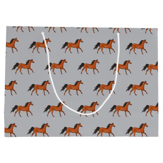 Eine schöne Pferdebeutel Große Geschenktüte (Rückseite)