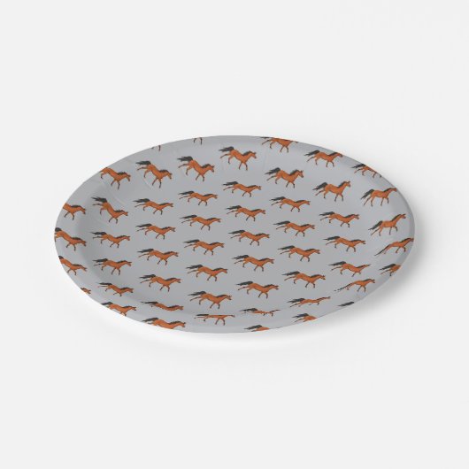 Eine schöne Pferdepapierplatte Pappteller (Schrägansicht)