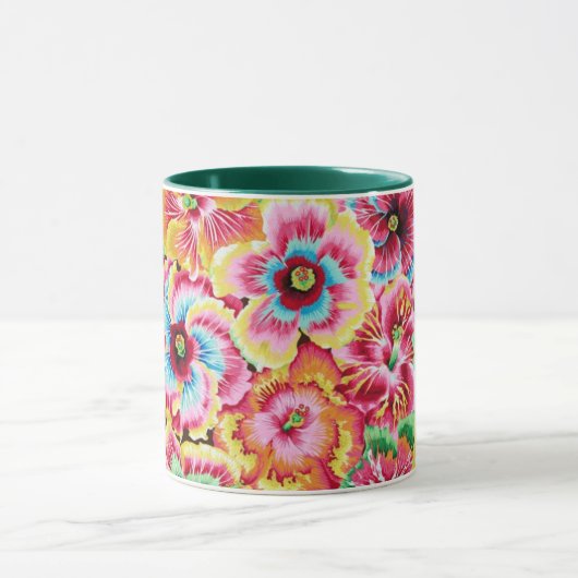 Eine schöne Philip Jacobs Fabric Hibiskus Tasse (Zentrum)