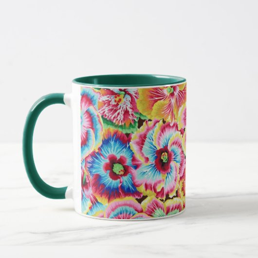 Eine schöne Philip Jacobs Fabric Hibiskus Tasse (Links)