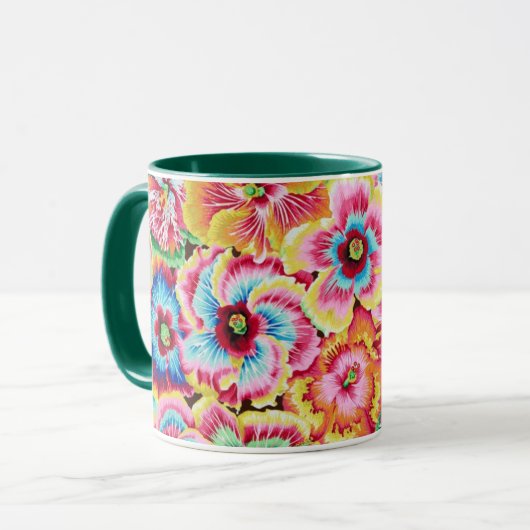 Eine schöne Philip Jacobs Fabric Hibiskus Tasse (Vorderseite Links)