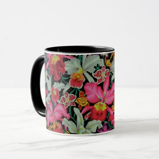 Eine schöne Philip Jacobs Fabric Orchid Tasse (Vorderseite Links)