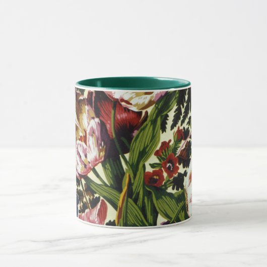 Eine schöne Philip Jacobs Fabric Tulip Chintz-Tass Tasse (Zentrum)