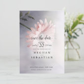 Eine schöne rosa Daisy Save The Date (Stehend Vorderseite)
