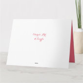 Eine schöne rosa Rose, große Grußkarte Karte (Rückseite)