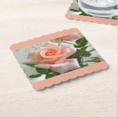 Eine schöne rosa Rose Untersetzer (angewinkelt)