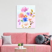 Eine schöne Rose Blume Aquarellfarben Leinwand Mal (Insitu (Wohnzimmer))