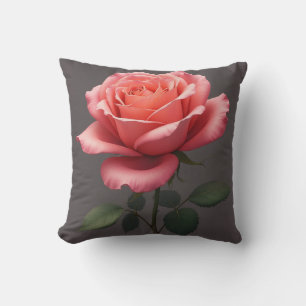 Eine schöne Rose, frisch und lebendig. Kissen