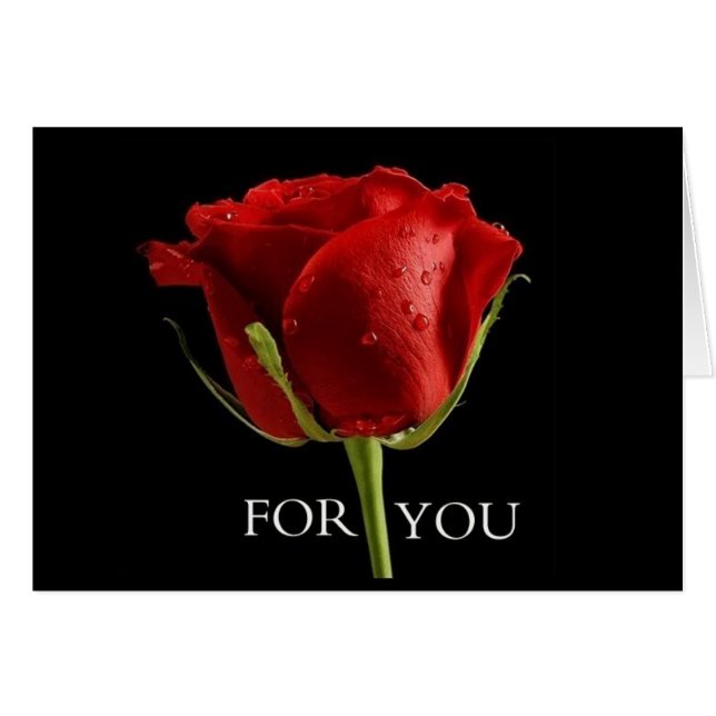 EINE SCHÖNE ROSE FÜR ***BEST FREUND** AM BURTTAG (Vorderseite (Horizontal))