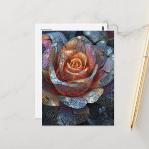 Eine schöne Rosenblume Postkarte