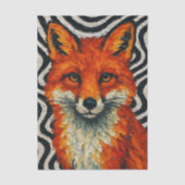 Eine schöne rote Fuchs-Decoupage Seidenpapier (Vorderseite)
