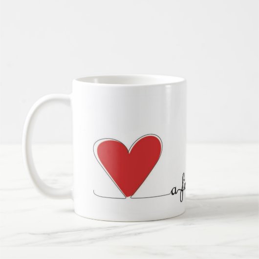 Eine schöne rote Linie Kaffeetasse (Links)