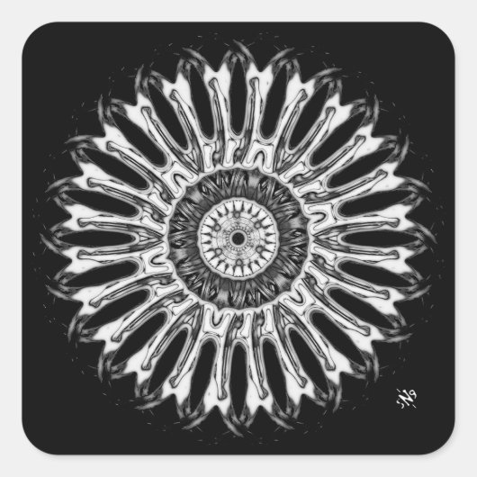 Eine schöne runde Sache v1b Quadratischer Aufkleber (Vorderseite)